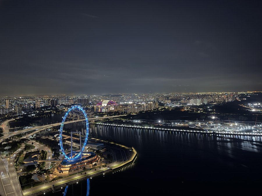 摩天轮与城市夜景